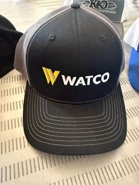 WATCO Railroad Trucker Snapback Hat Black Grey Never Worn Workwear Streetwear